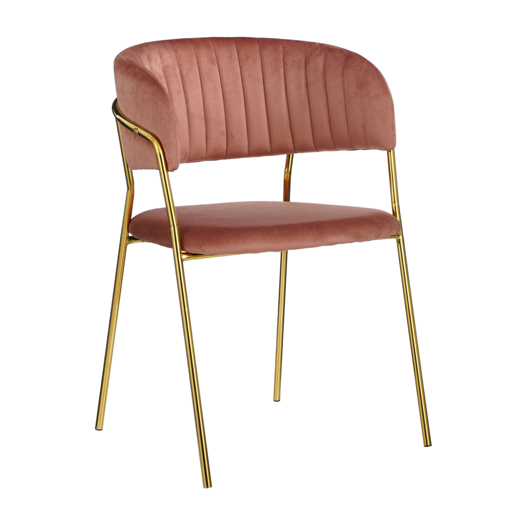 Mica Decorations Moony Eetkamerstoel - Velvet - Roze