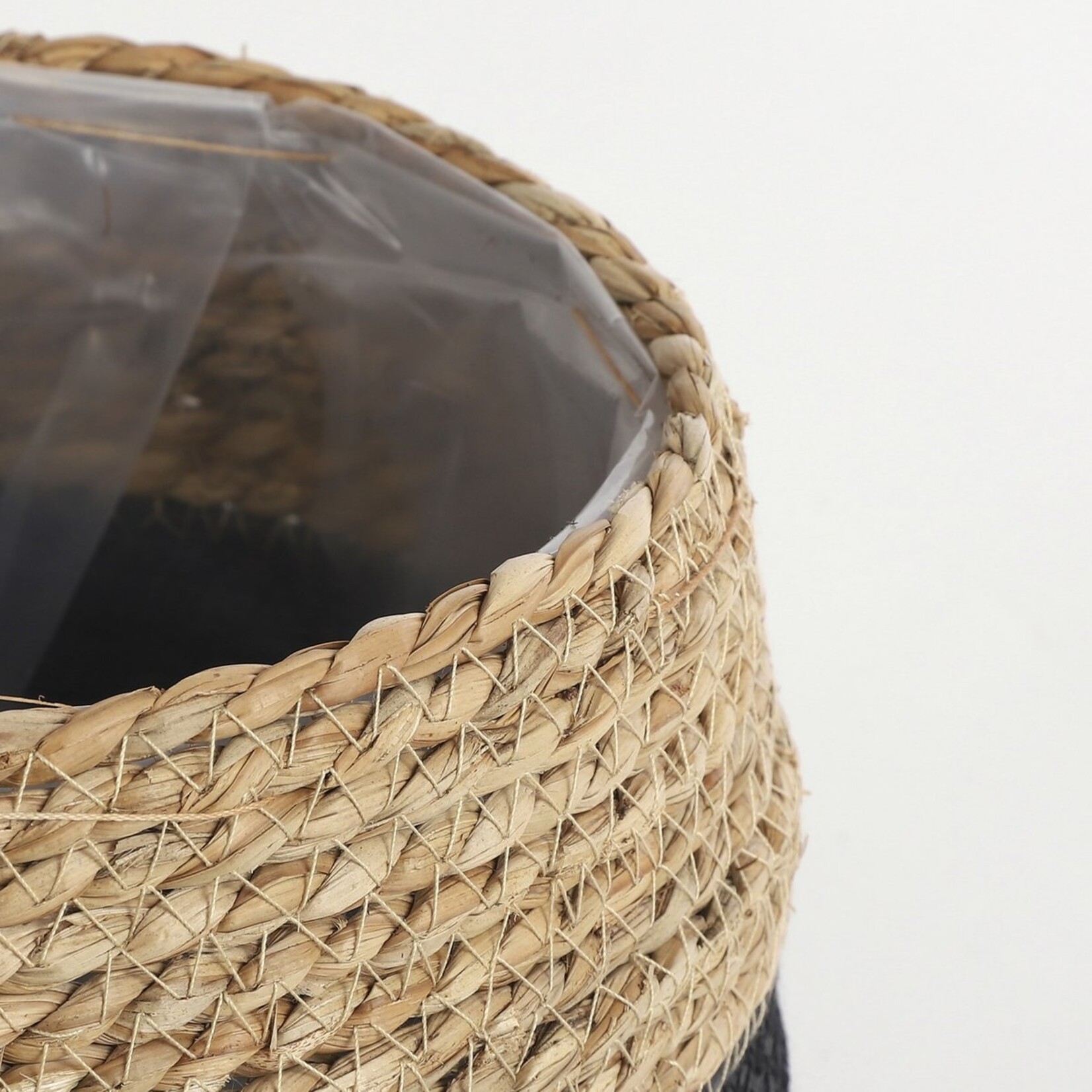 Mica Decorations Jorck Plantenmand - Set van 3 - H24 x Ø26 cm - Zwart