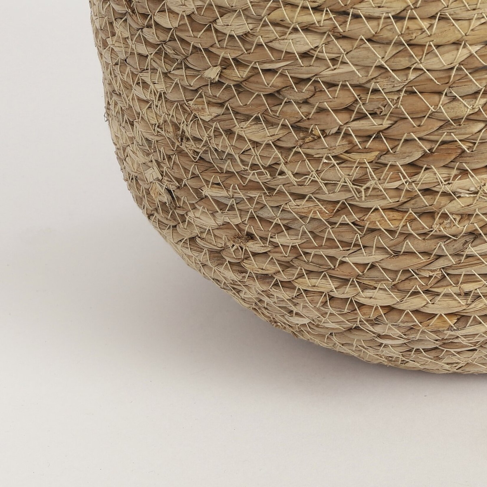 Mica Decorations Jorck Plantenmand - Set van 3 - H24 x Ø26 cm - Zeegras - Lichtbruin
