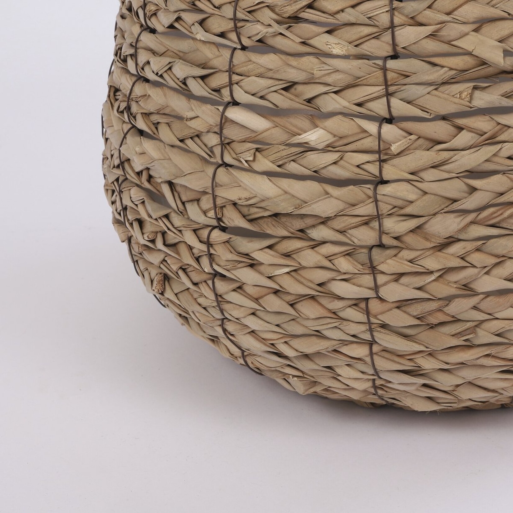Mica Decorations Avalon Plantenmand - Set van 3 - H32 x Ø44 cm - Zeegras - Lichtbruin
