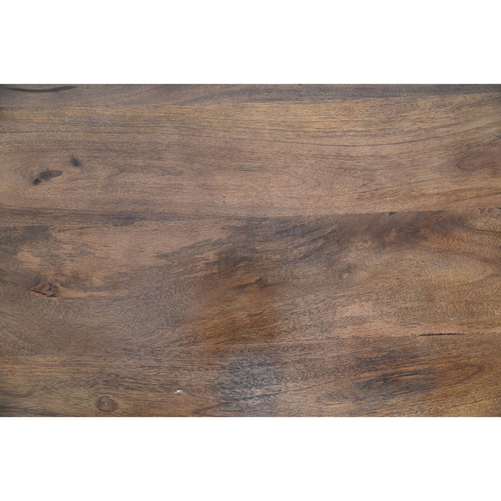 HSM Collection Ronde Salontafel met kruispoot - 80X80X45 - mat bruin - Mangohout