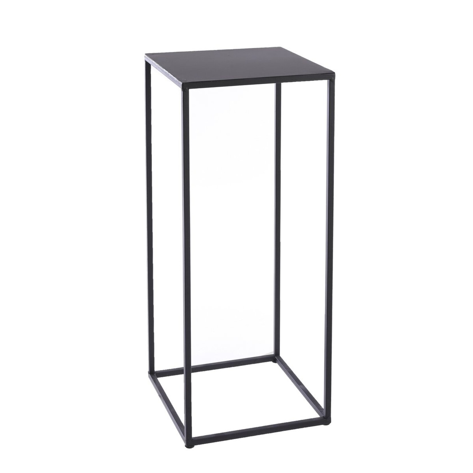Mica Decorations Quinty Bijzettafel - Set van 3 - L30 x B30 x H70 cm - Metaal - Zwart