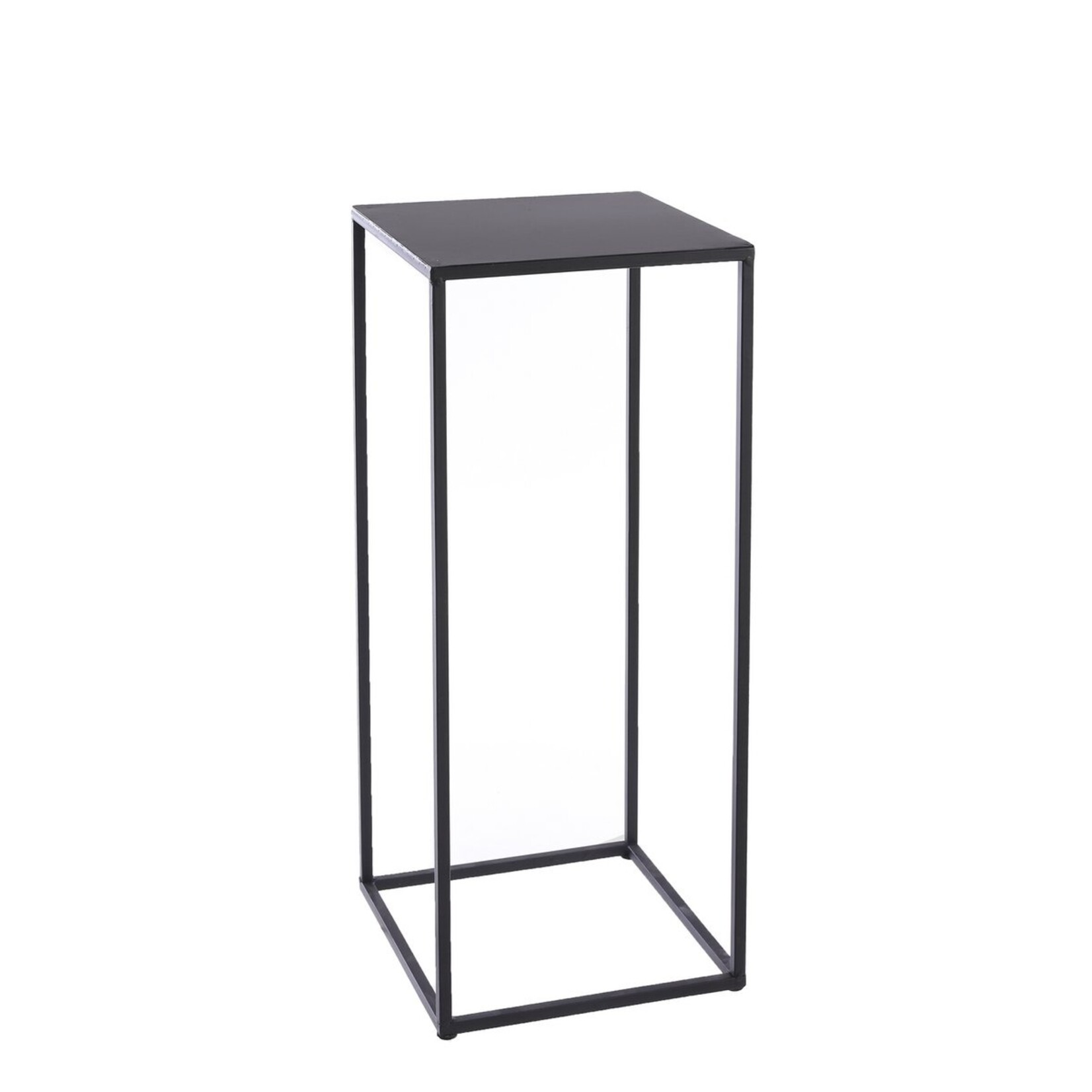 Mica Decorations Quinty Bijzettafel - Set van 3 - L30 x B30 x H70 cm - Metaal - Zwart