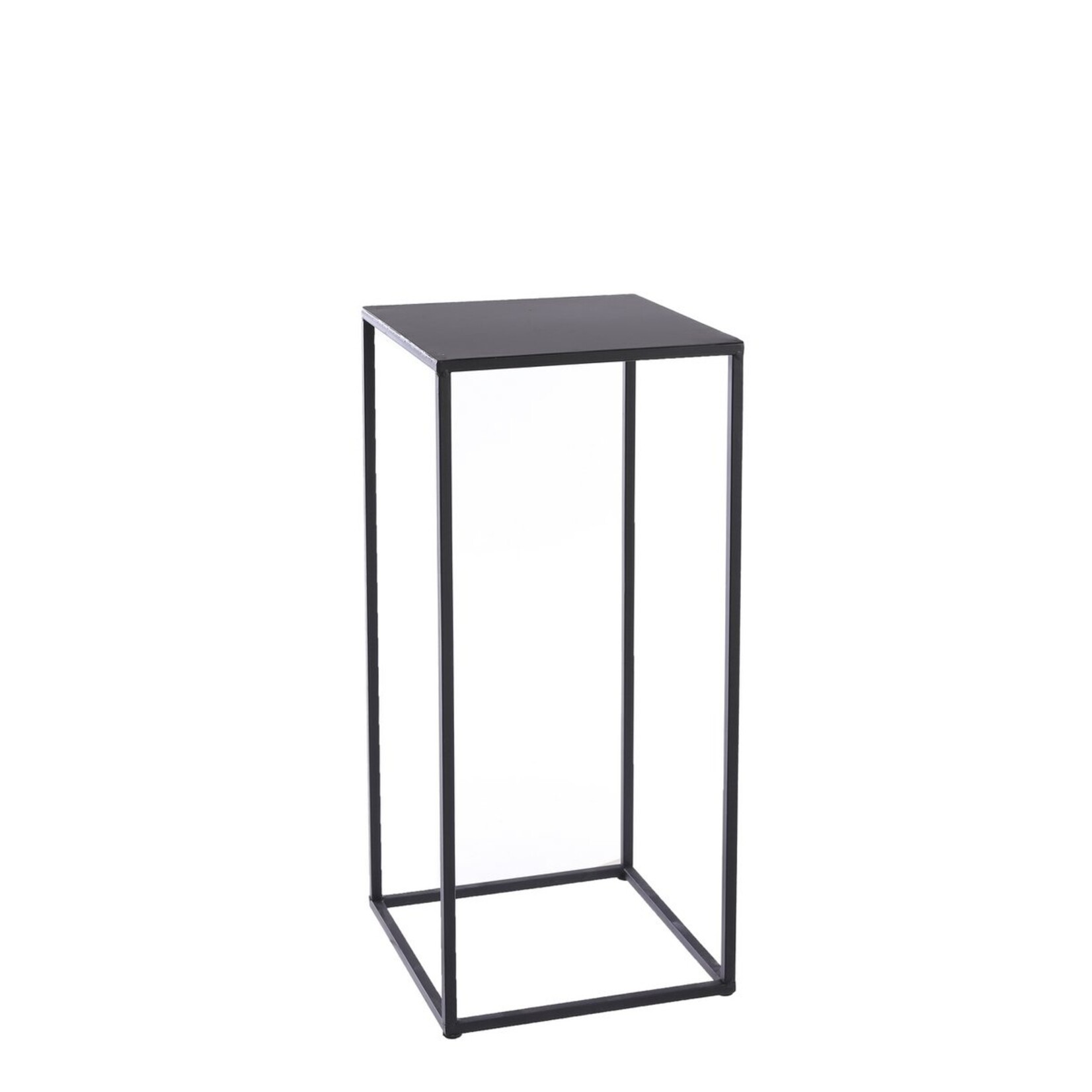 Mica Decorations Quinty Bijzettafel - Set van 3 - L30 x B30 x H70 cm - Metaal - Zwart