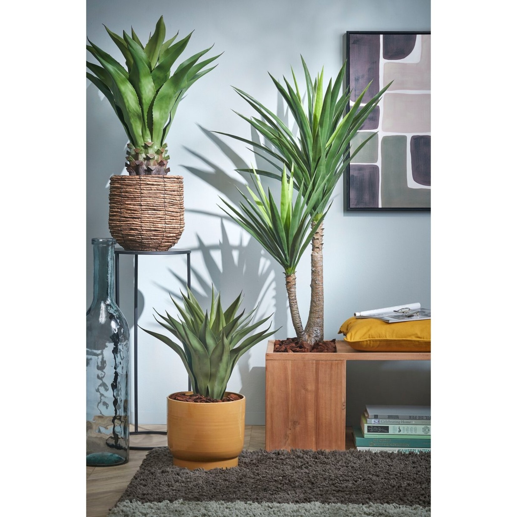 Mica Decorations Yucca Kunstplant - H120 x Ø60 cm - Groen