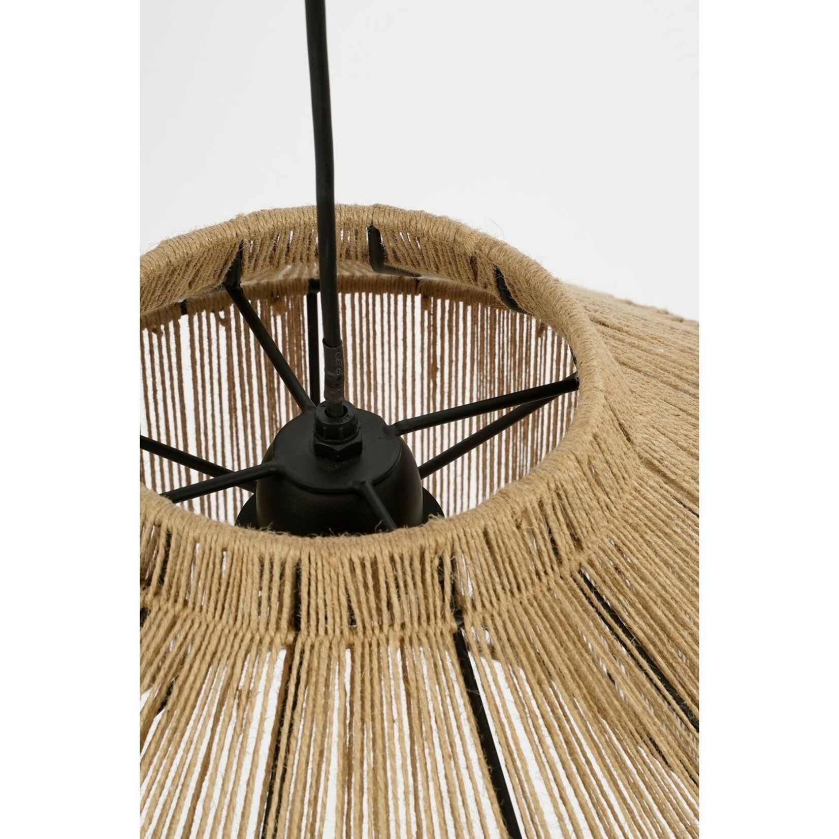 Mica Decorations Elsa Hanglamp - H28 x Ø50 cm - Jute - Lichtbruin