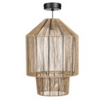 Mica Decorations Elsa Hanglamp - H49 x Ø35 cm - Jute - Lichtbruin