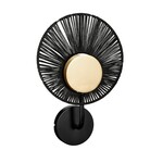 Mica Decorations Helge Wandlamp - L26 x B12 x H39 cm - Metaal - Zwart, Goud