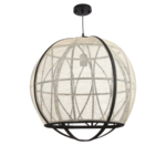Mica Decorations Pella Hanglamp - H50 x Ø51 cm - Linnen - Off White