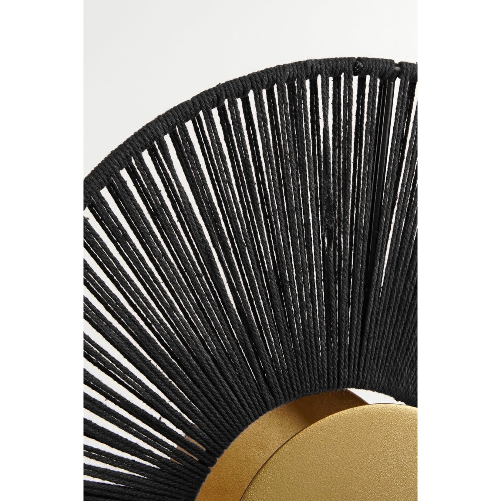 Mica Decorations Helge Wandlamp - L26 x B12 x H39 cm - Metaal - Zwart, Goud