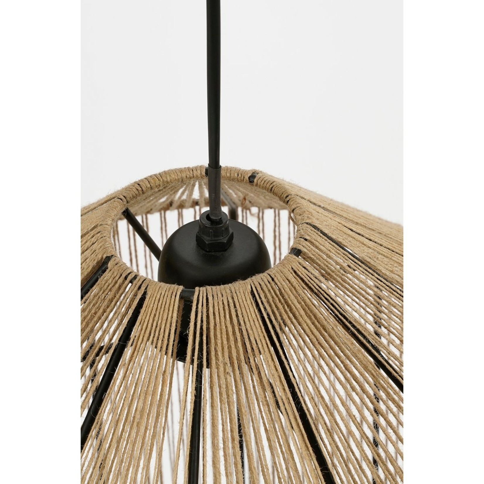 Mica Decorations Elsa Hanglamp - H49 x Ø35 cm - Jute - Lichtbruin