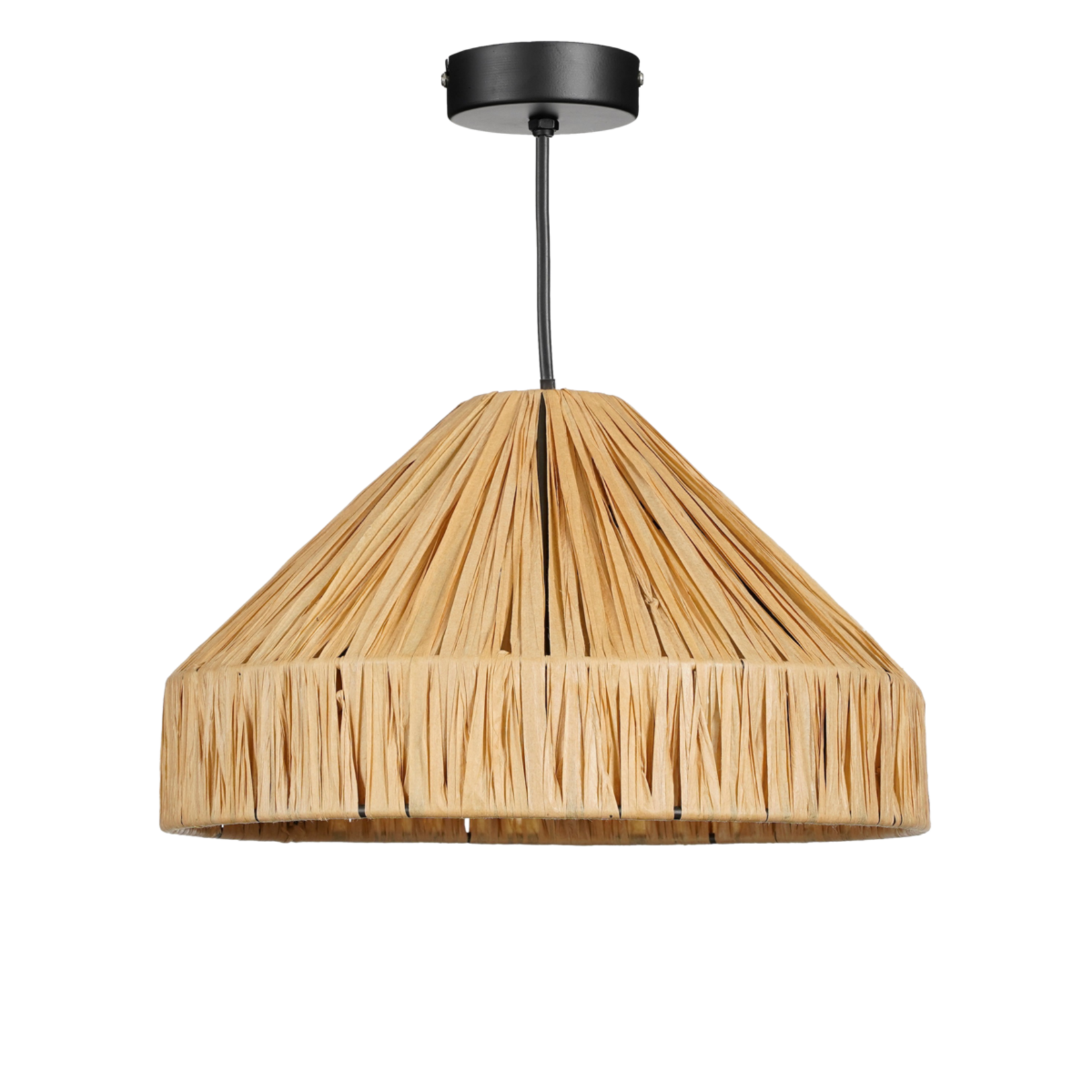 Mica Decorations Elisa Hanglamp - H18 x Ø30 cm - Raffia - Lichtbruin