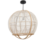 Mica Decorations Pella Hanglamp - H50 x Ø51 cm - Linnen - Beige