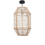 Mica Decorations Pella Hanglamp - H46 x Ø29 cm - Linnen - Beige