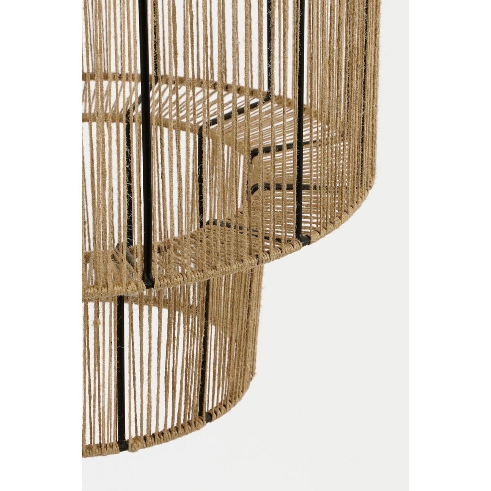 Mica Decorations Elsa Hanglamp - H49 x Ø35 cm - Jute - Lichtbruin