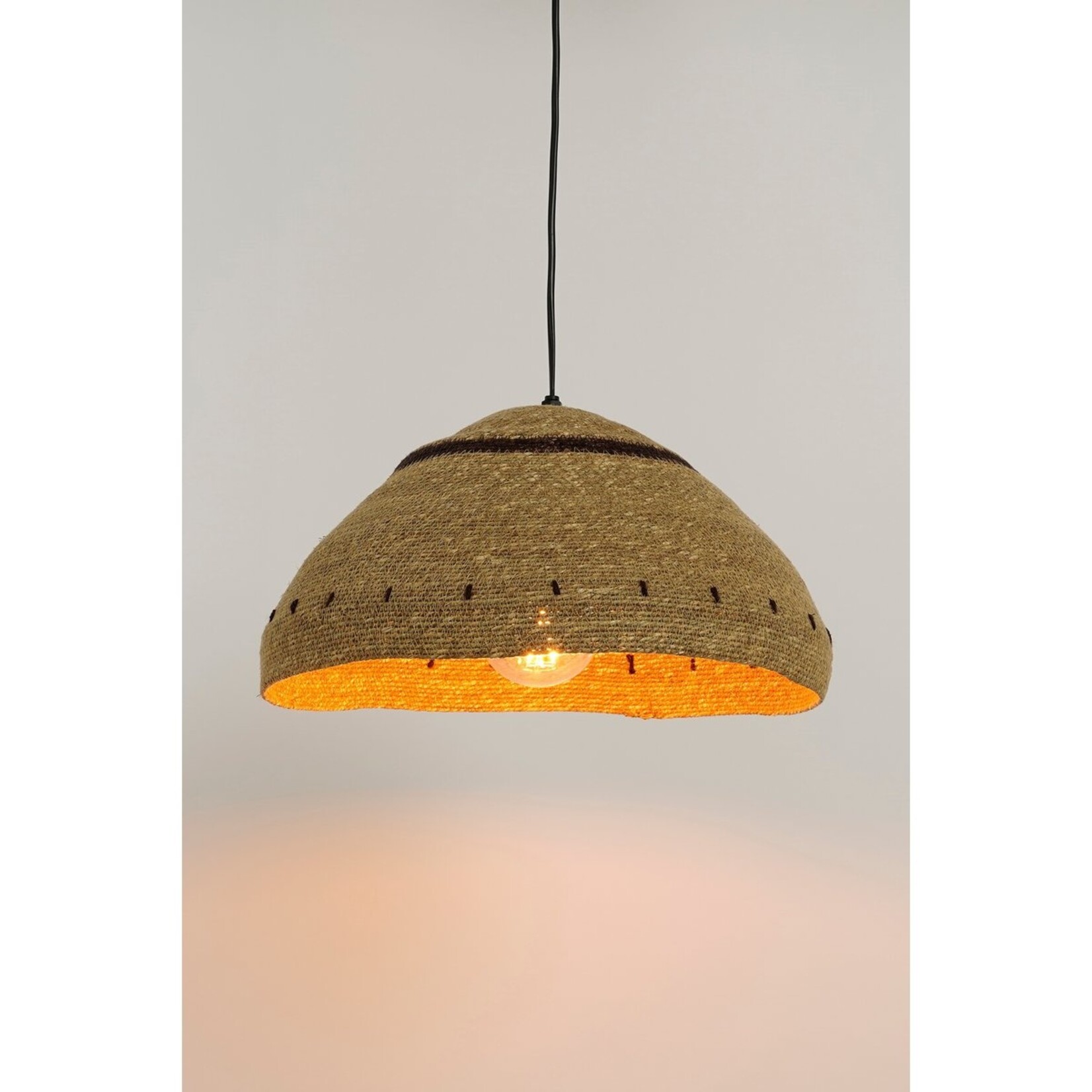 Mica Decorations Joulz Hanglamp - H22 x Ø41 cm - Jute - Lichtbruin