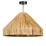 Mica Decorations Elisa Hanglamp - H24 x Ø40 cm - Raffia - Lichtbruin