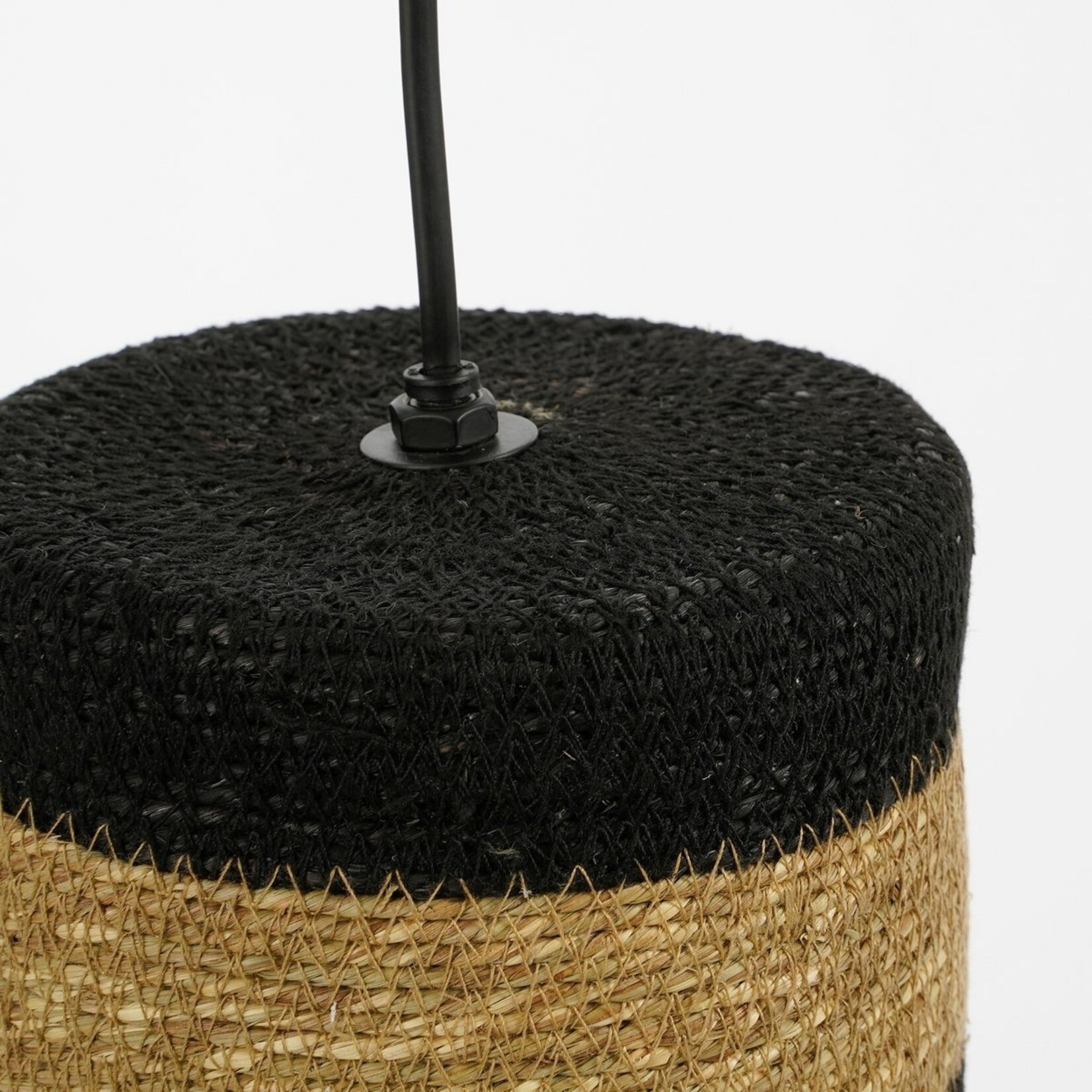 Mica Decorations Jinx Hanglamp - H30 x Ø15 cm - Jute - Zwart