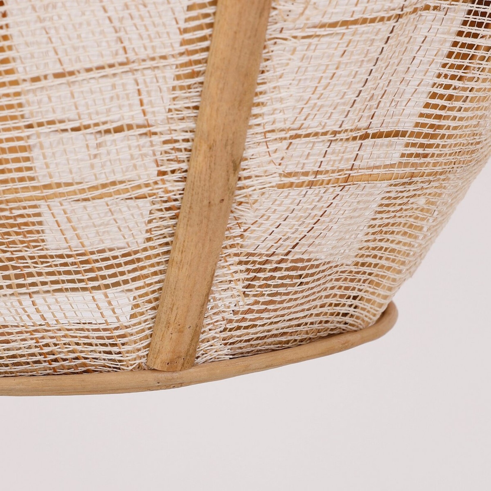 Mica Decorations Pella Hanglamp - H46 x Ø29 cm - Linnen - Beige