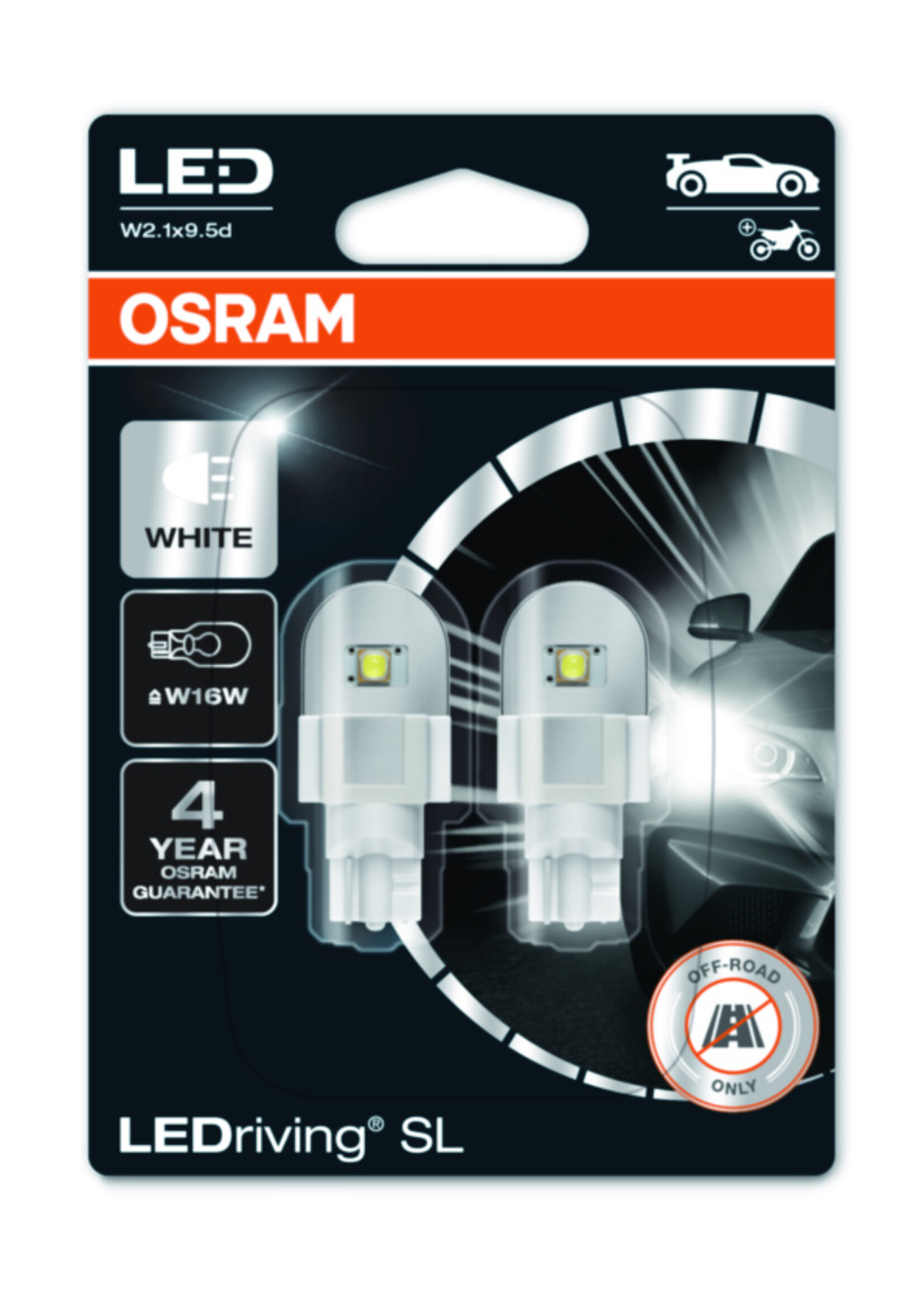 Osram LEDriving® SL ≜W16W COOL WHITE 6000K 12V BLI2