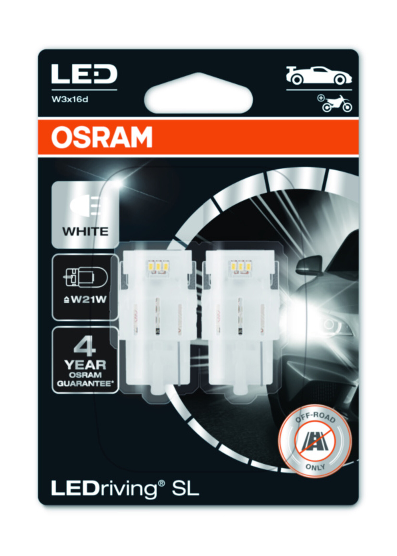 Osram LEDriving® SL ≜W21W COOL WHITE 6000K 12V BLI2