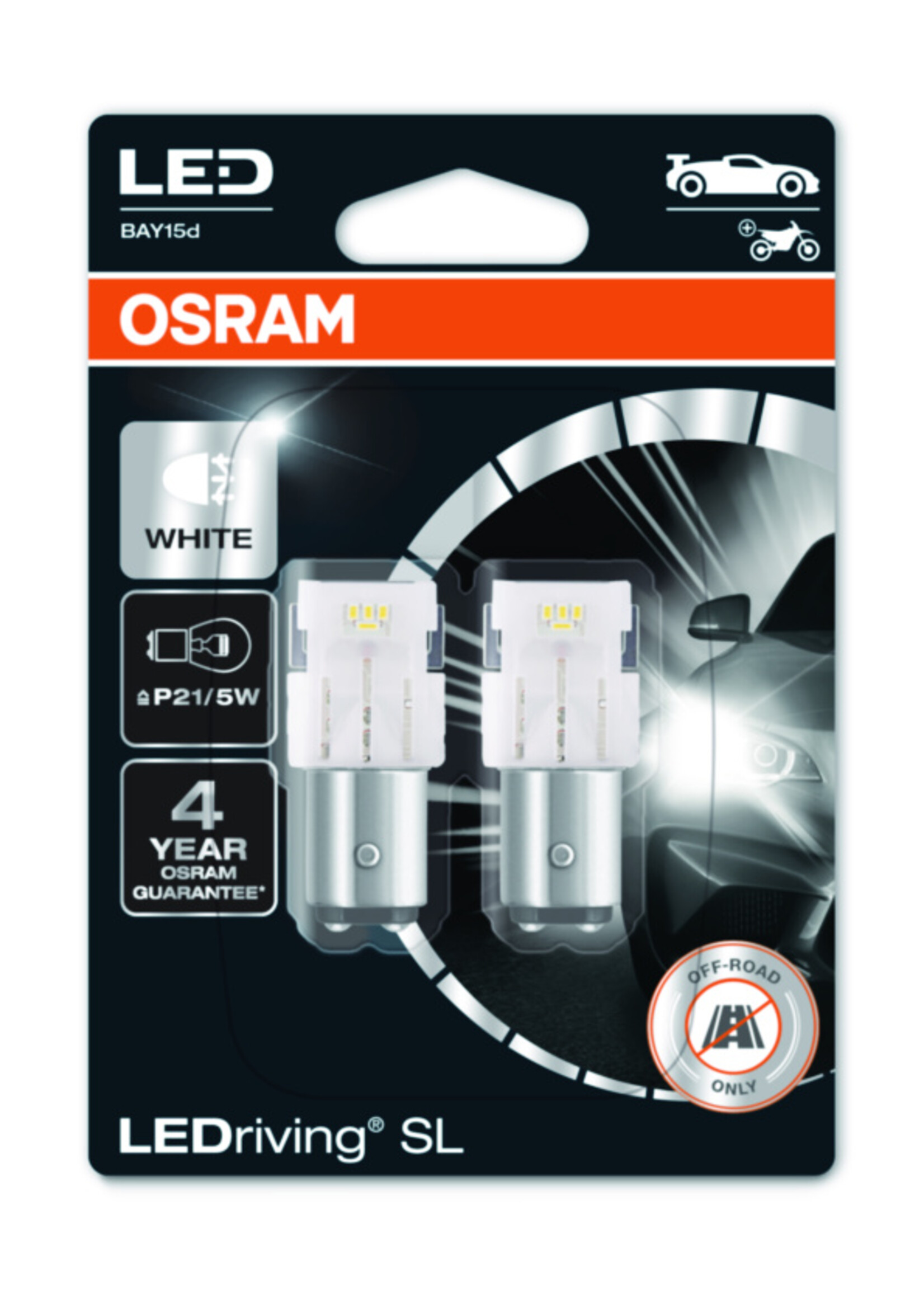 Osram LEDriving® SL ≜P21/5W COOL WHITE 6000K 12V BLI2
