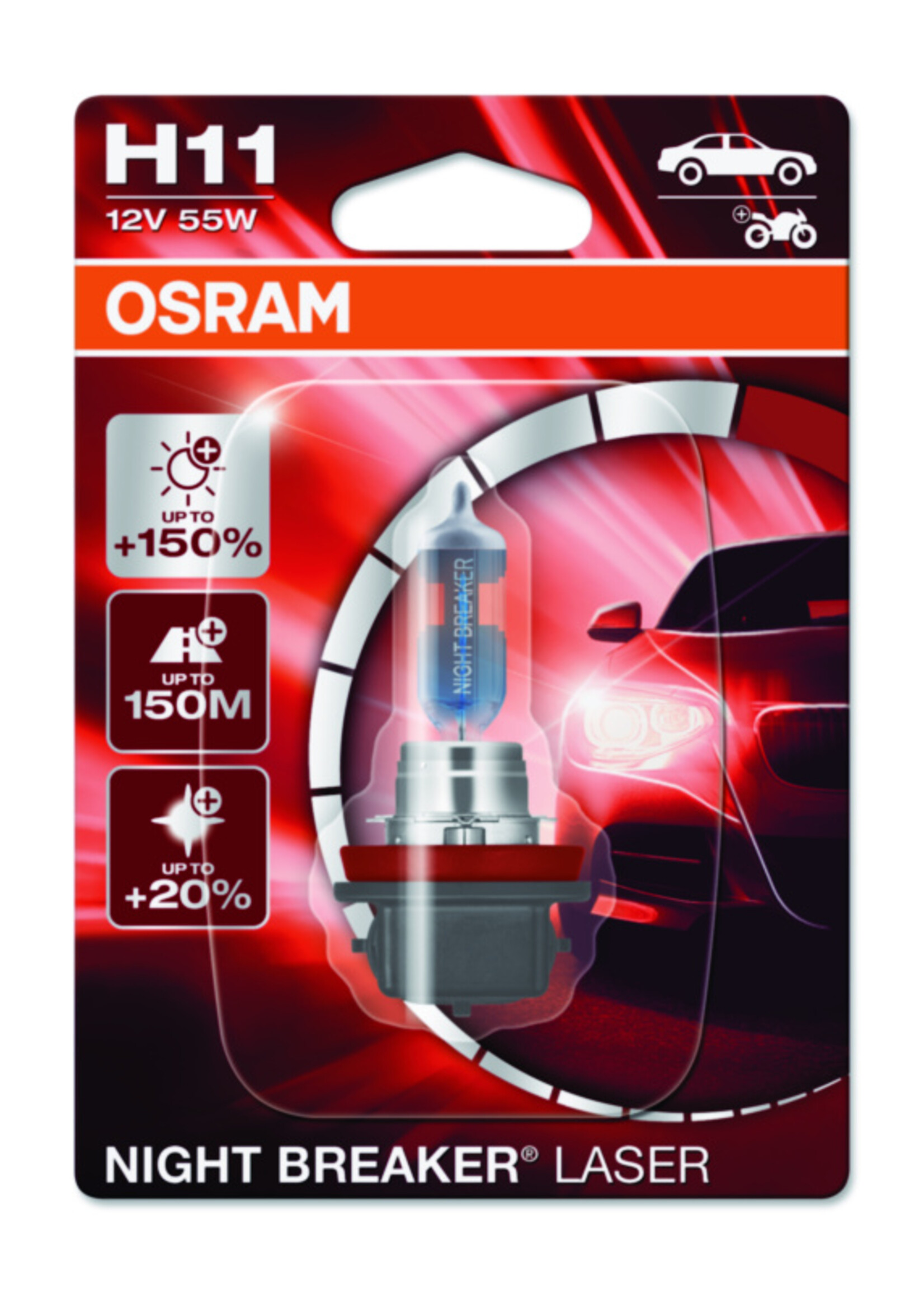 Osram NIGHT BREAKER® LASER H11 12V BLI1