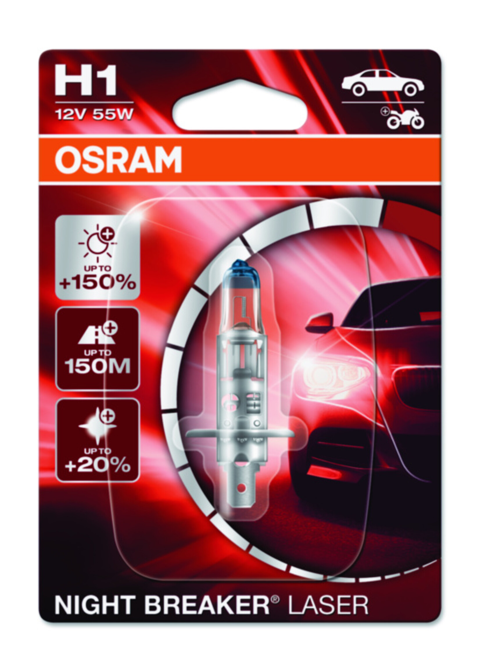 Osram NIGHT BREAKER® LASER H1 12V BLI1