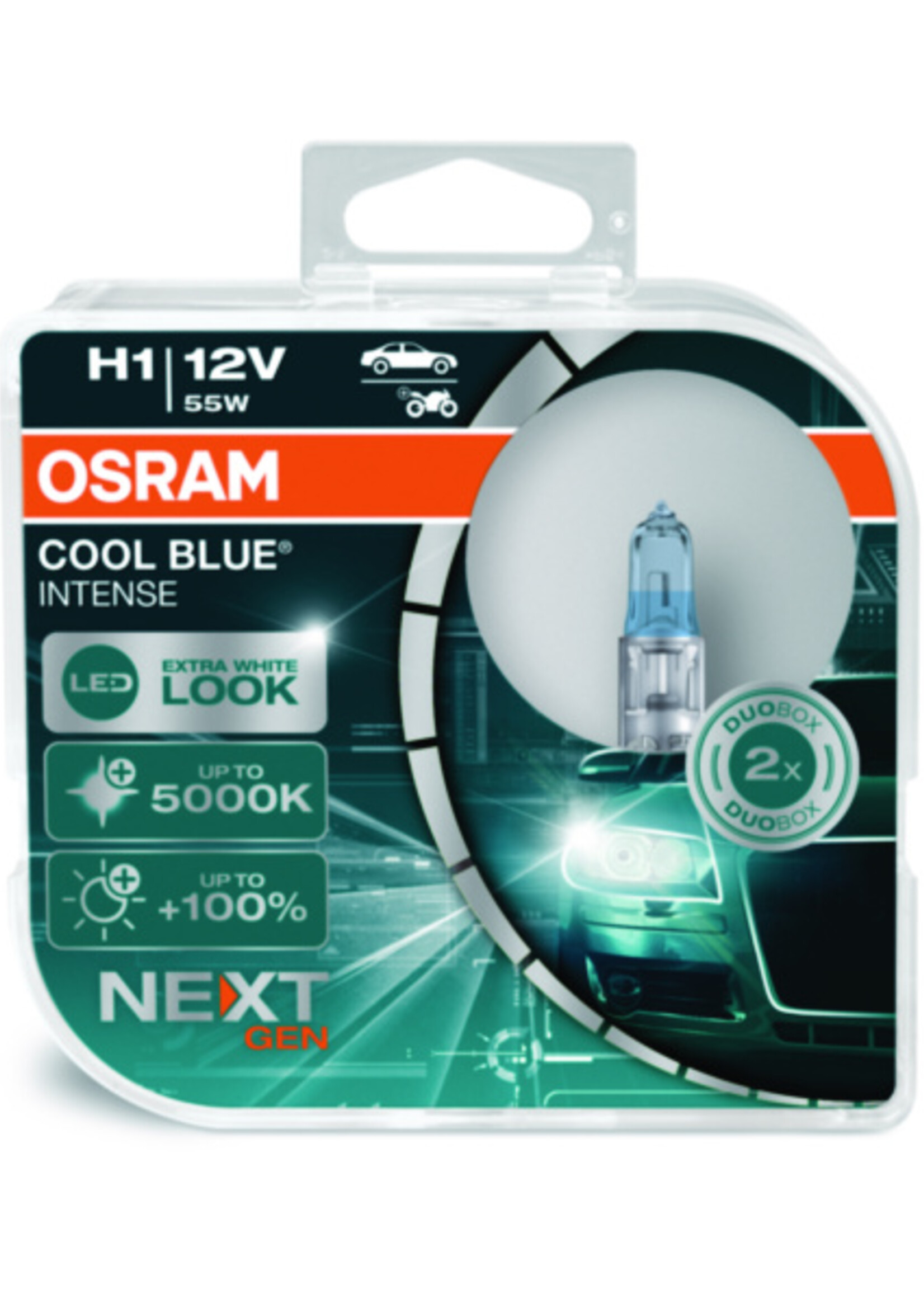 Osram COOL BLUE® INTENSE H1 12V DUOBOX
