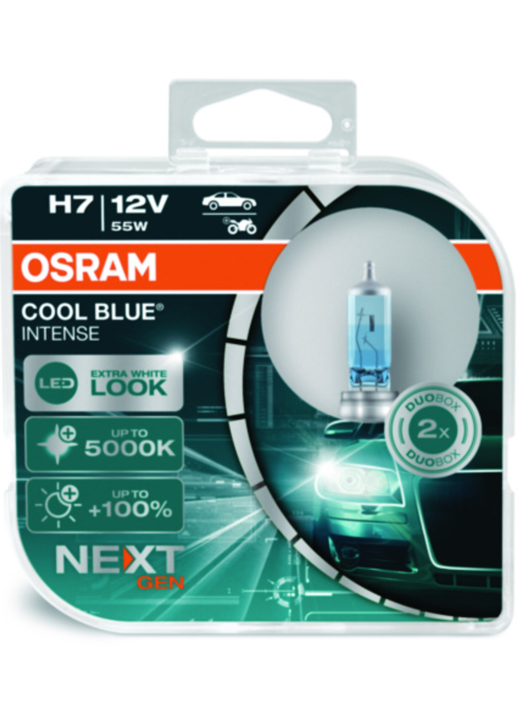 Osram COOL BLUE® INTENSE H7 12V DUOBOX