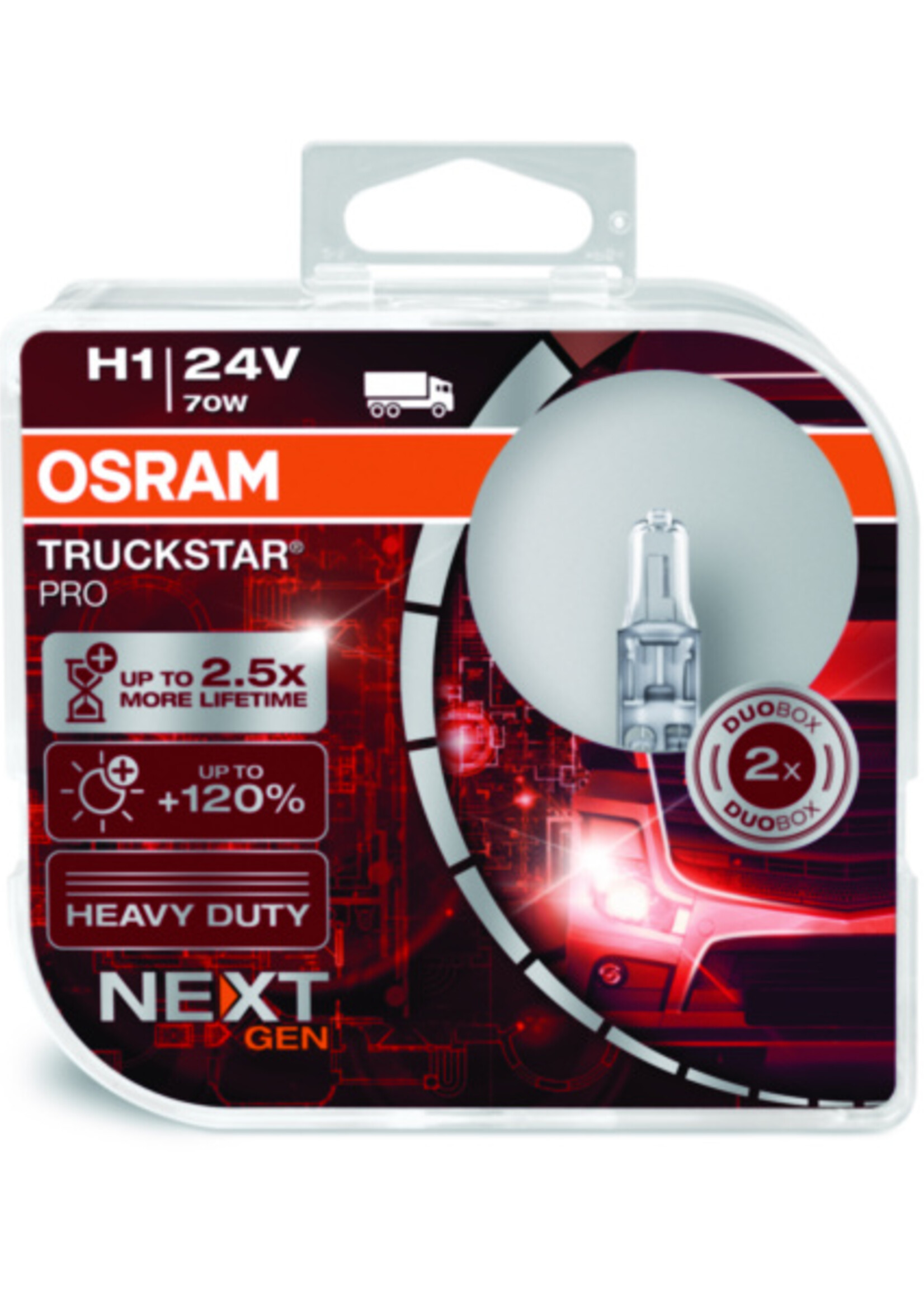 Osram TRUCKSTAR® PRO H1 24V DUOBOX