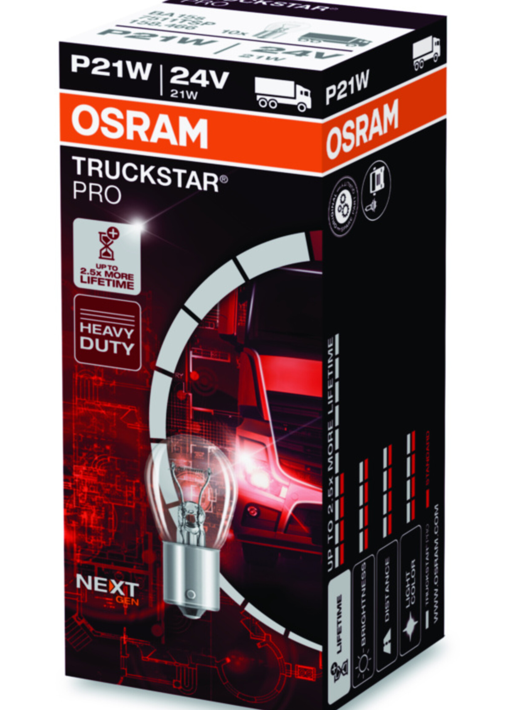 Osram TRUCKSTAR® PRO P21W 24V