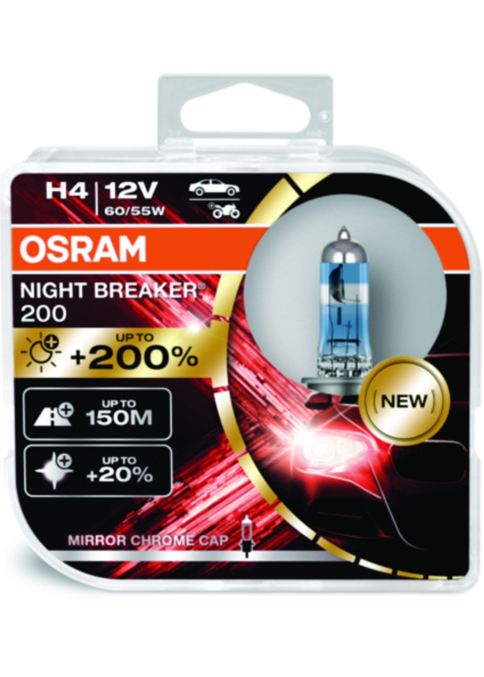 Osram NIGHT BREAKER® 200 H4 12V DUOBOX