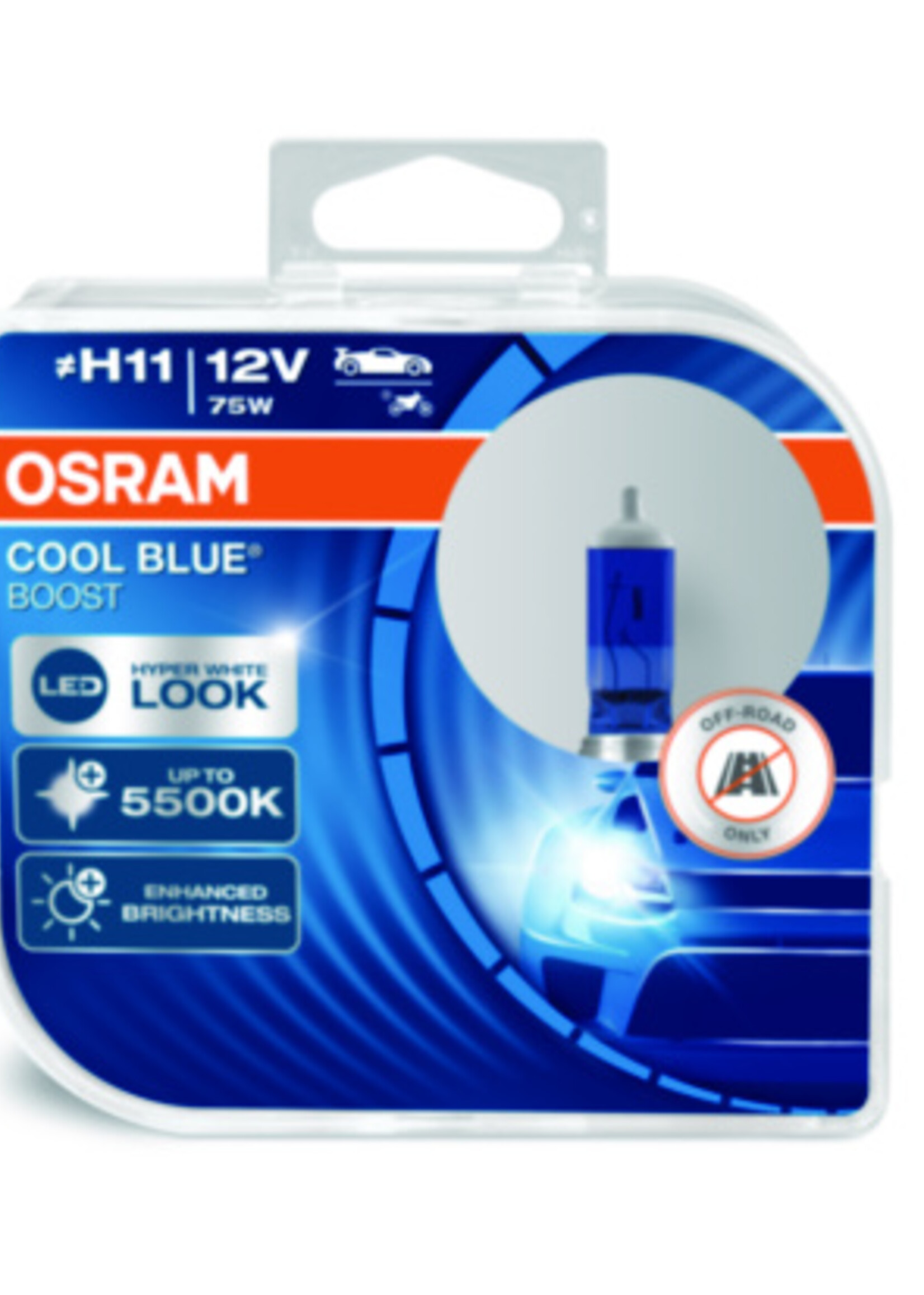 Osram COOL BLUE® BOOST ≜ H11 12V DUOBOX