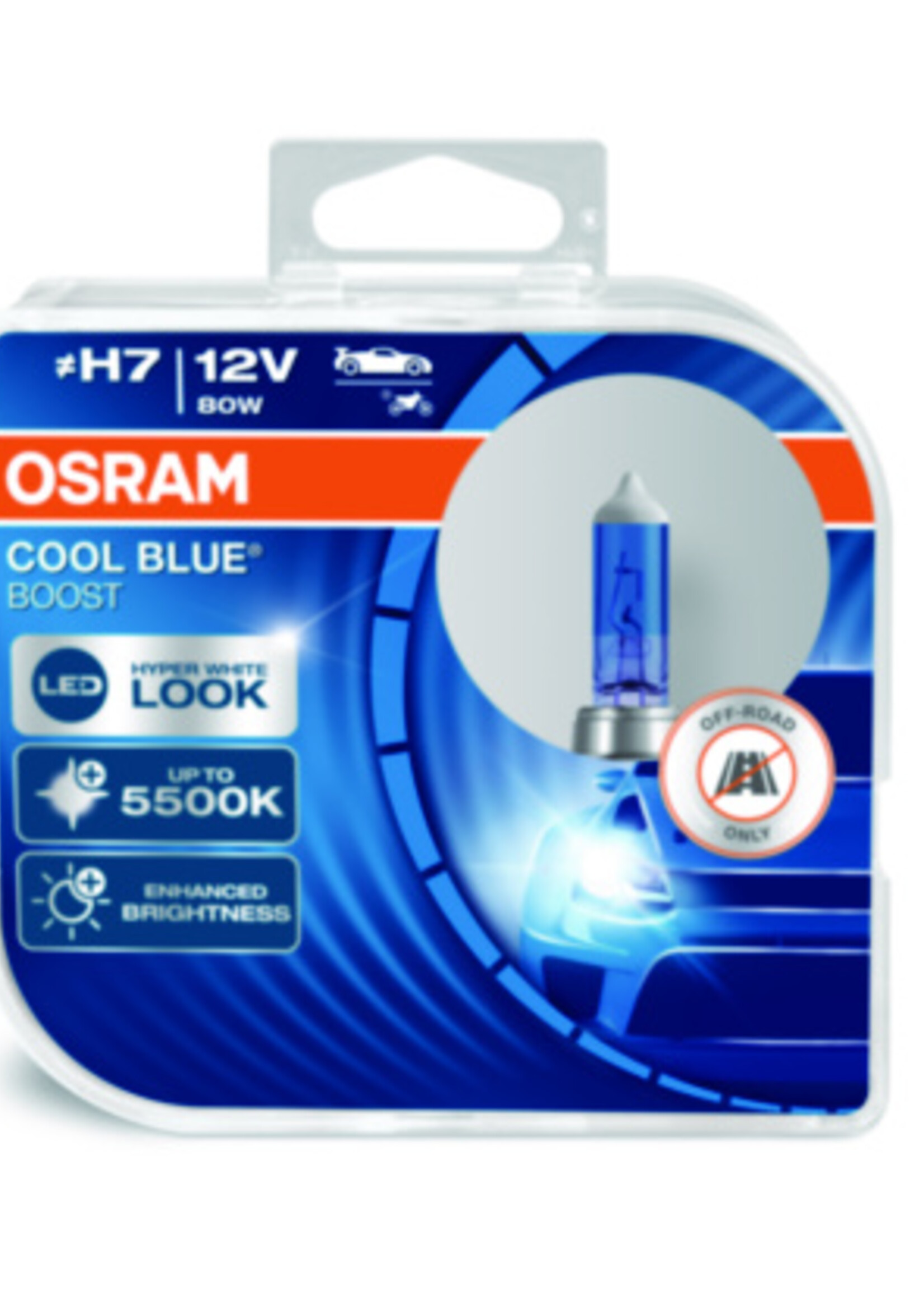 Osram COOL BLUE® BOOST ≜ H7 12V DUOBOX