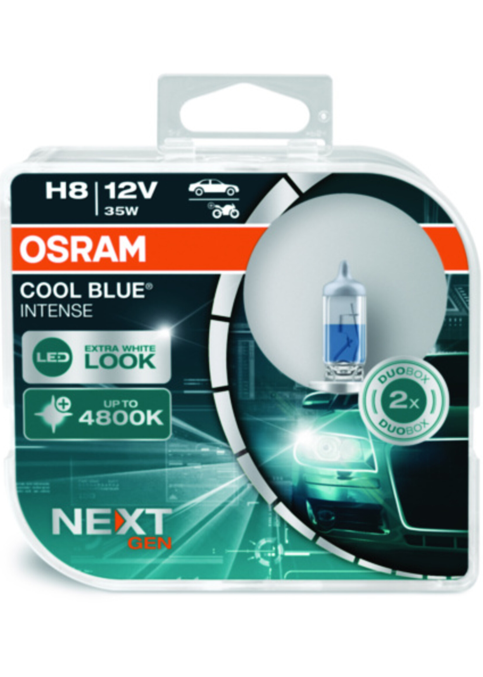 Osram COOL BLUE® INTENSE H8 12V DUOBOX