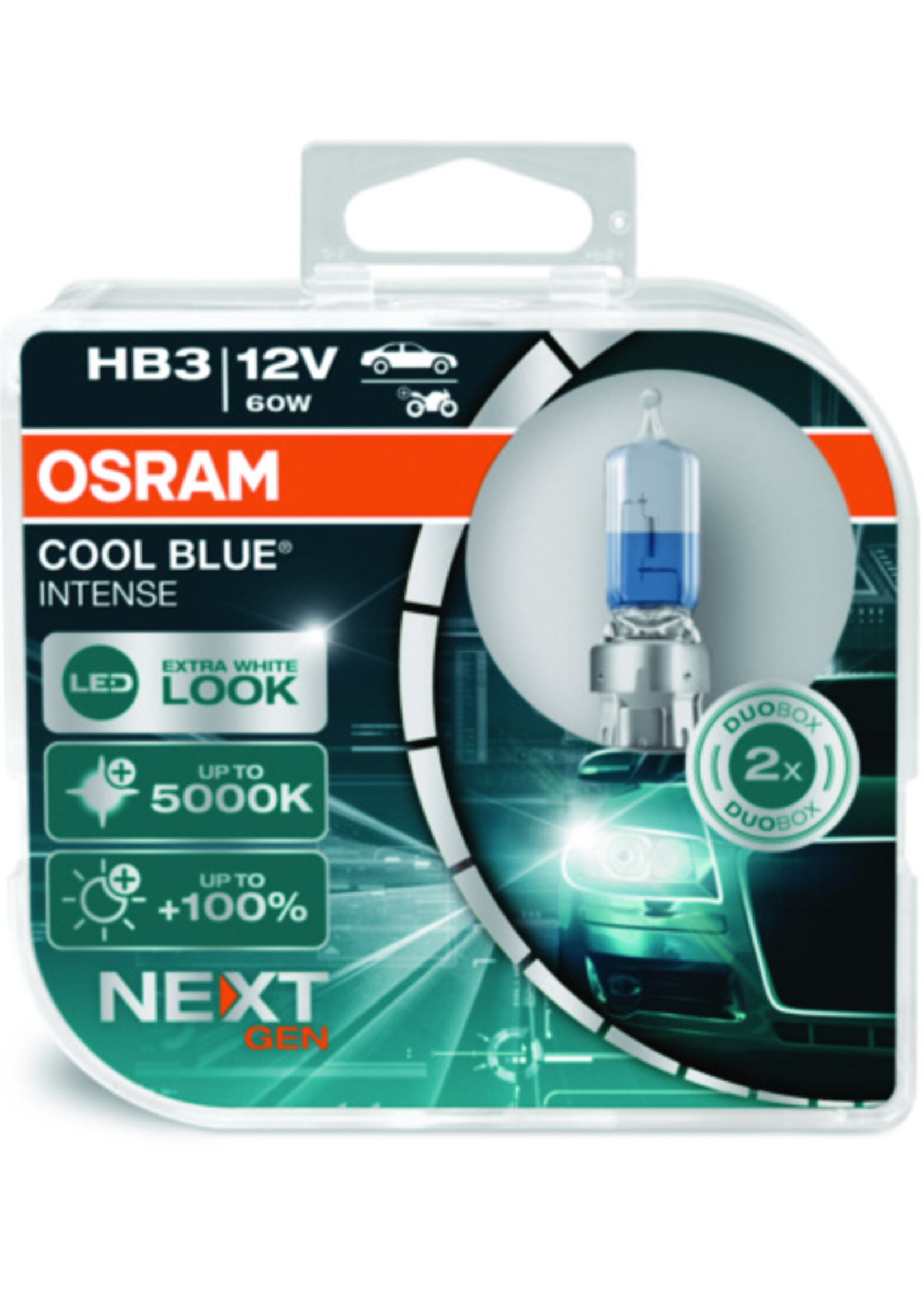 Osram COOL BLUE® INTENSE HB3 12V DUOBOX
