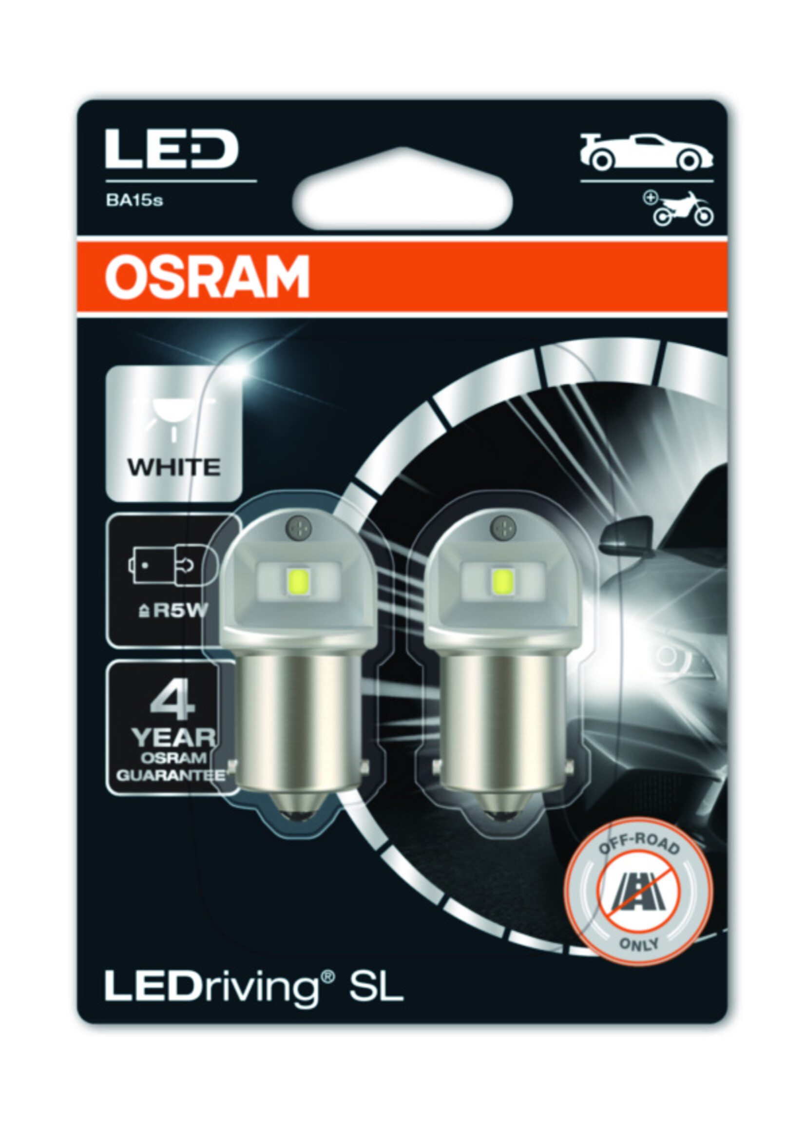 Osram LEDriving® SL ≜R10W COOL WHITE 6000K 12V BLI2