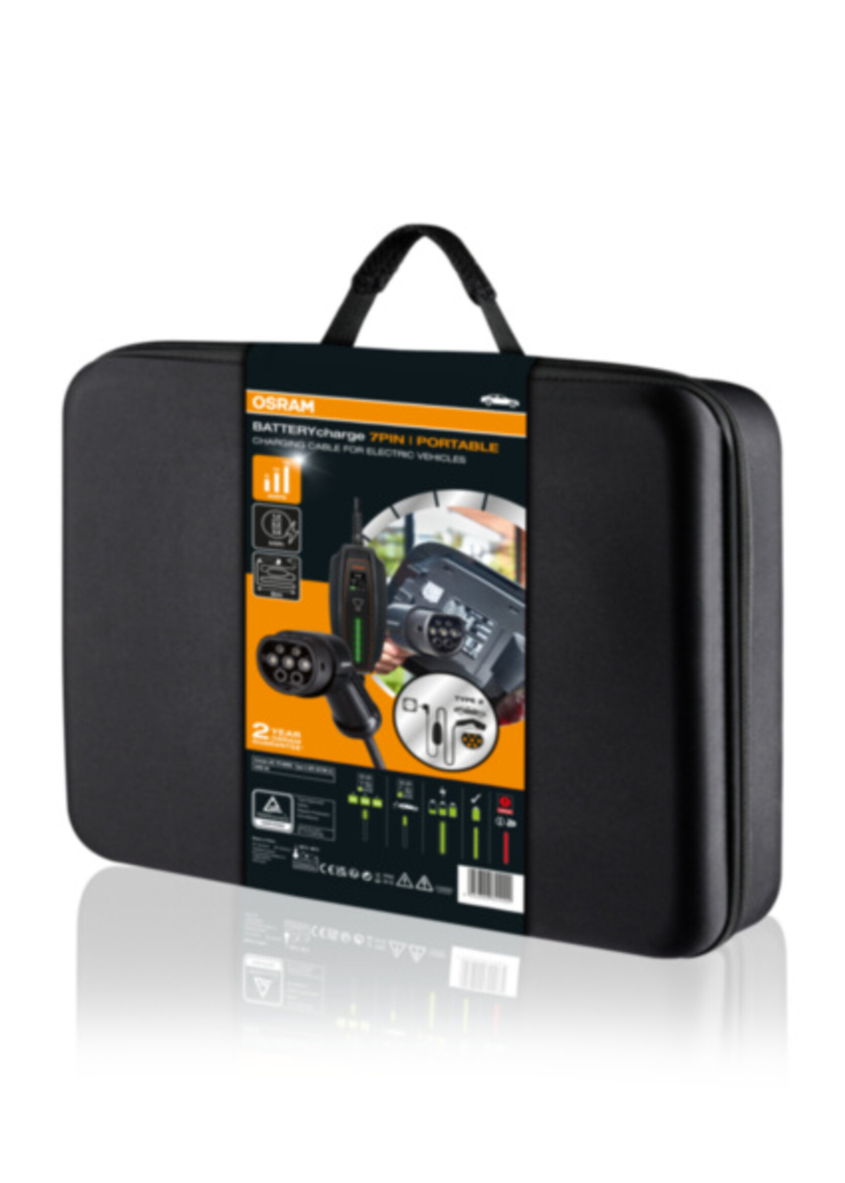 Osram BATTERYcharge 7PIN Portable 6,10,16AMPS 1.3,2.2,3.6kWh type 2