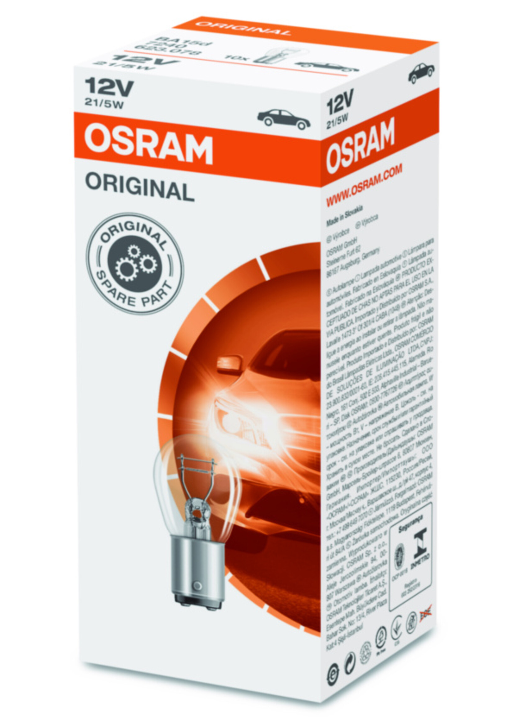 Osram ORIGINAL P21/5W 12V BA15d