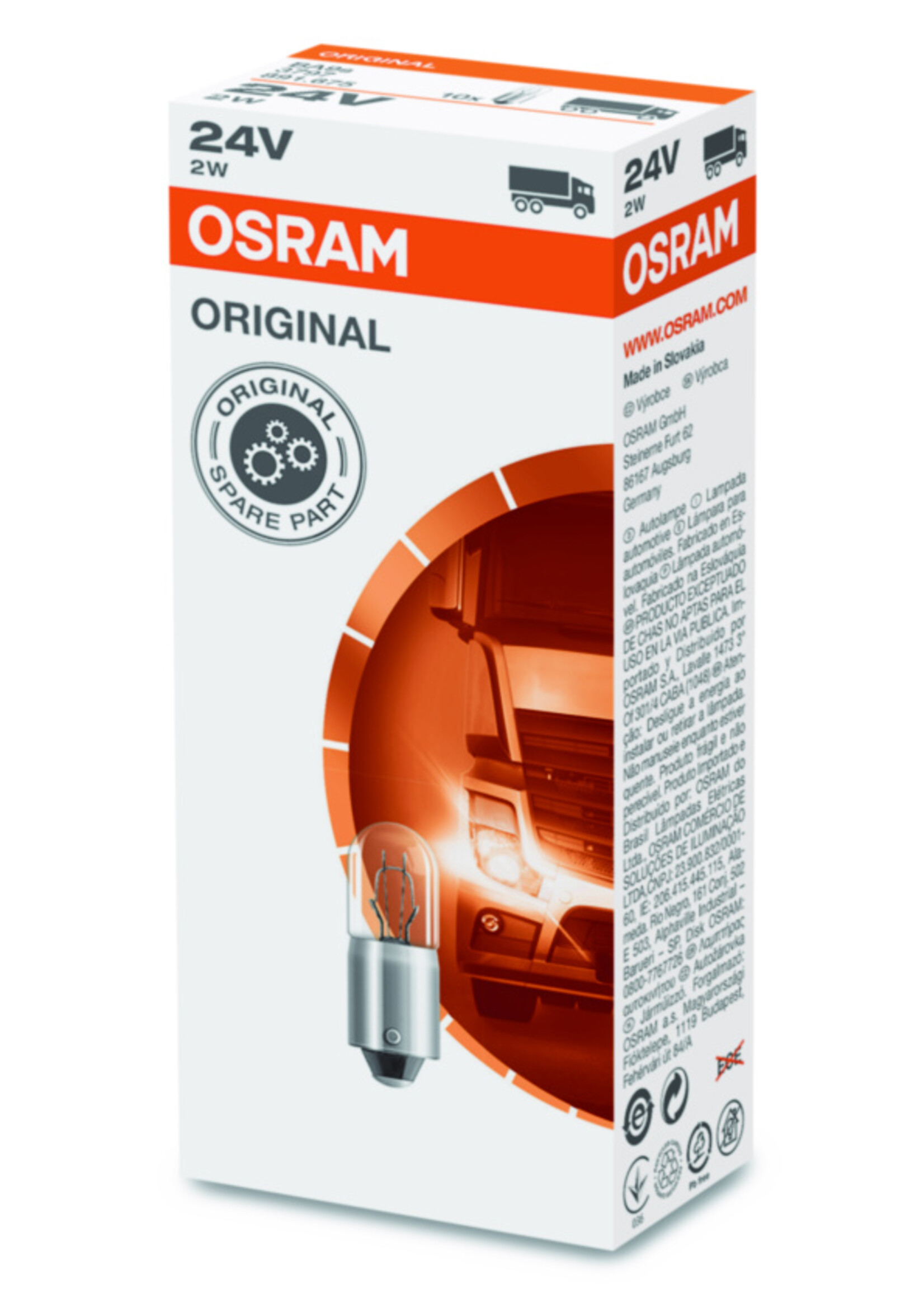Osram ORIGINAL T2W BA9s 24V