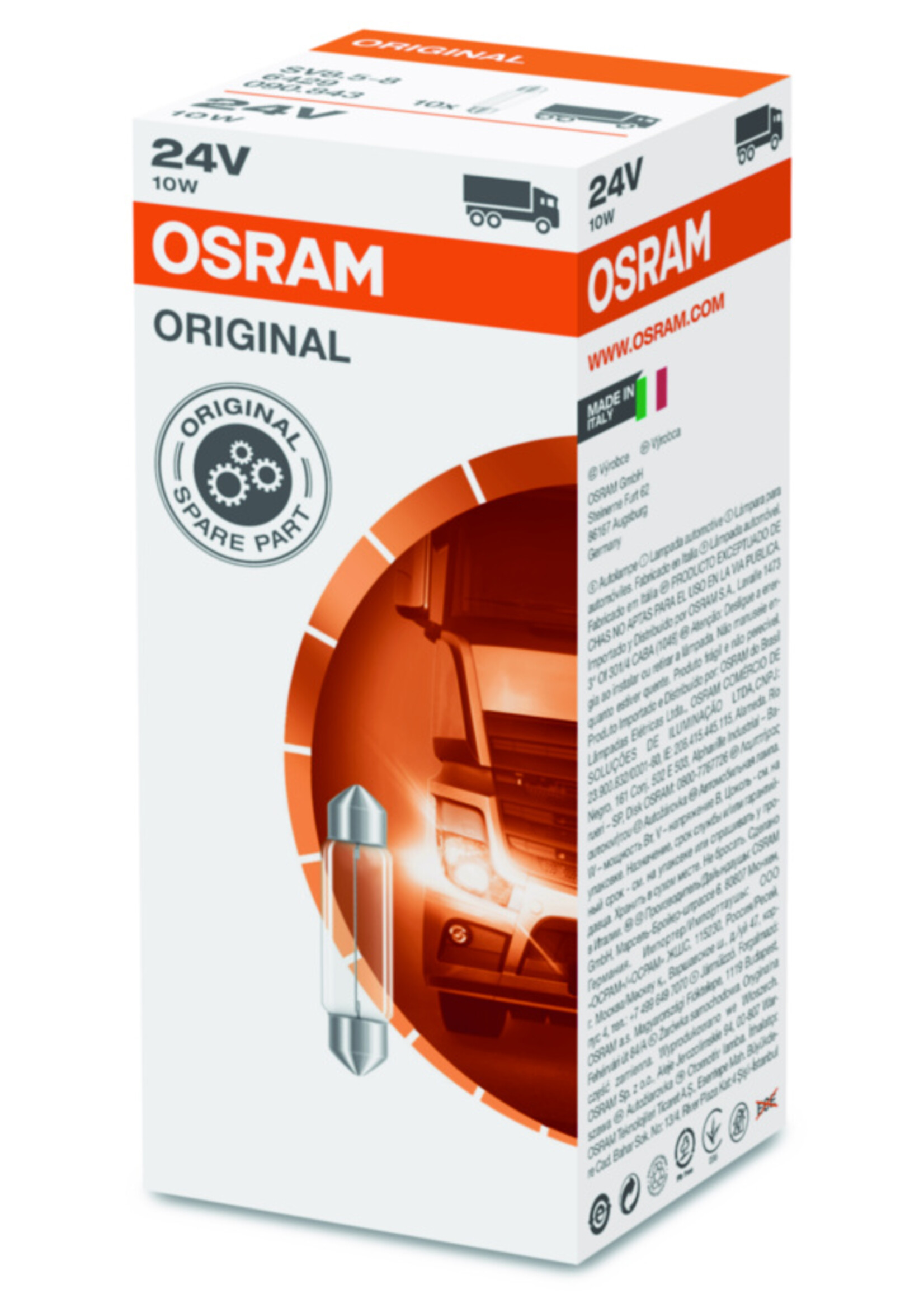 Osram ORIGINAL 41mm C10W SV8,5-8 24V