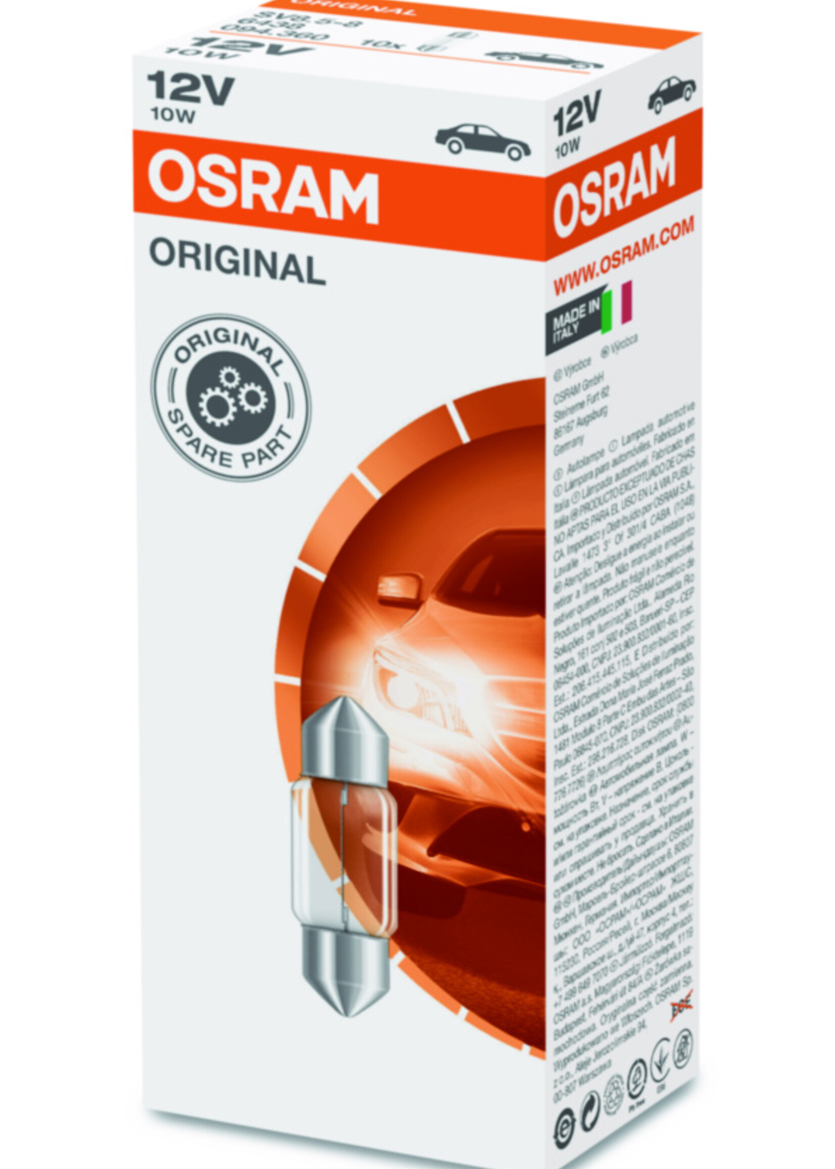 Osram ORIGINAL  31mm C10W SV8,5-8 12V