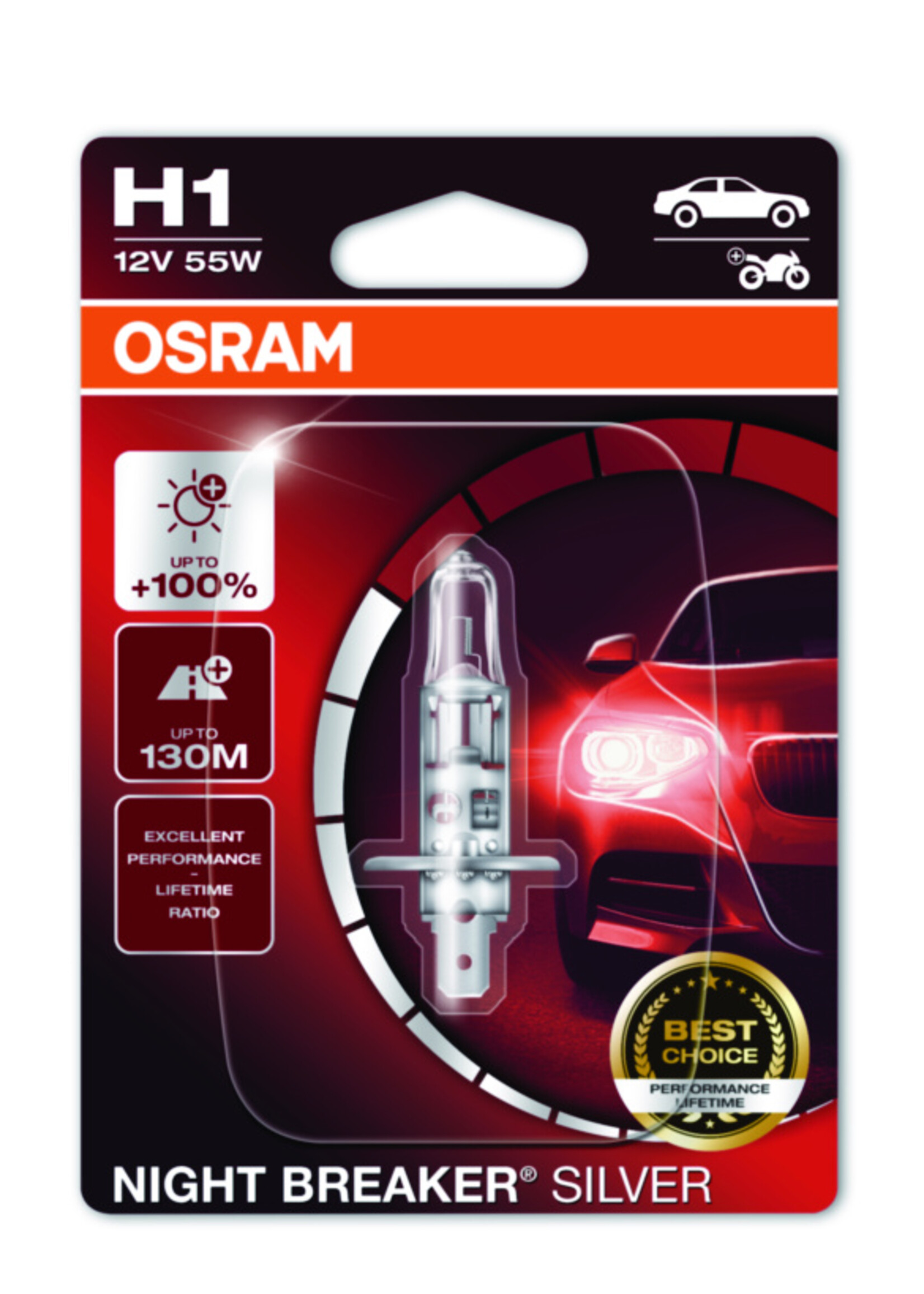 Osram NIGHT BREAKER® SILVER H1 12V BLI1