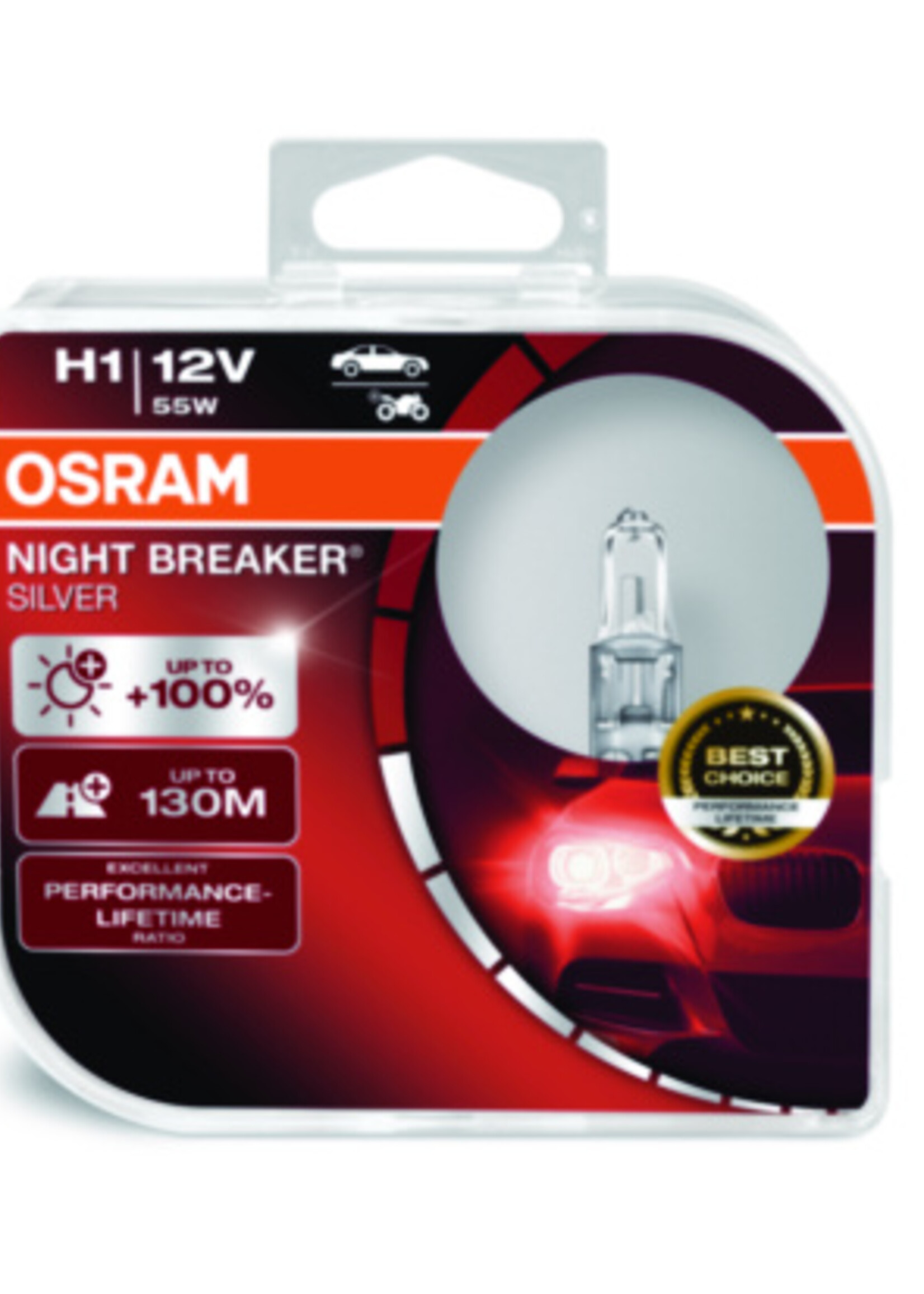 Osram NIGHT BREAKER® SILVER H1 12V DUOBOX