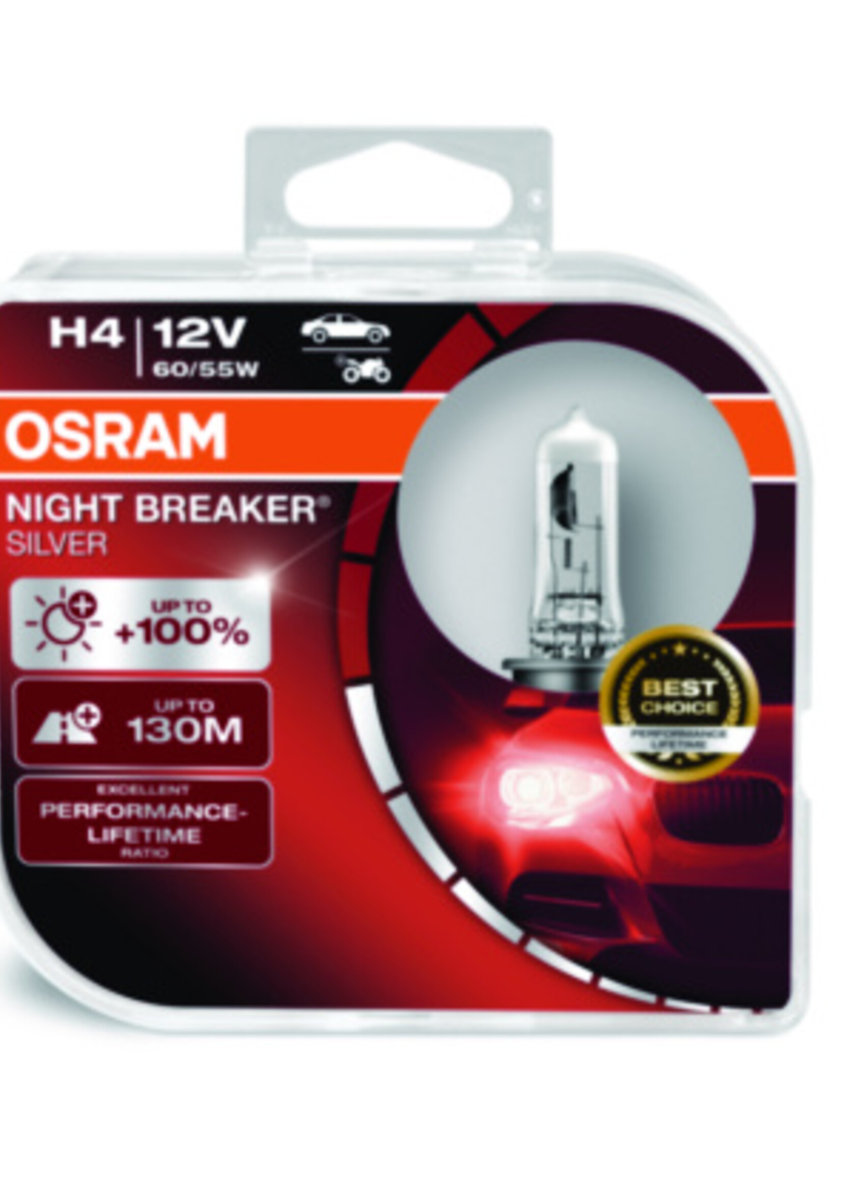 Osram NIGHT BREAKER® SILVER H4 12V DUOBOX