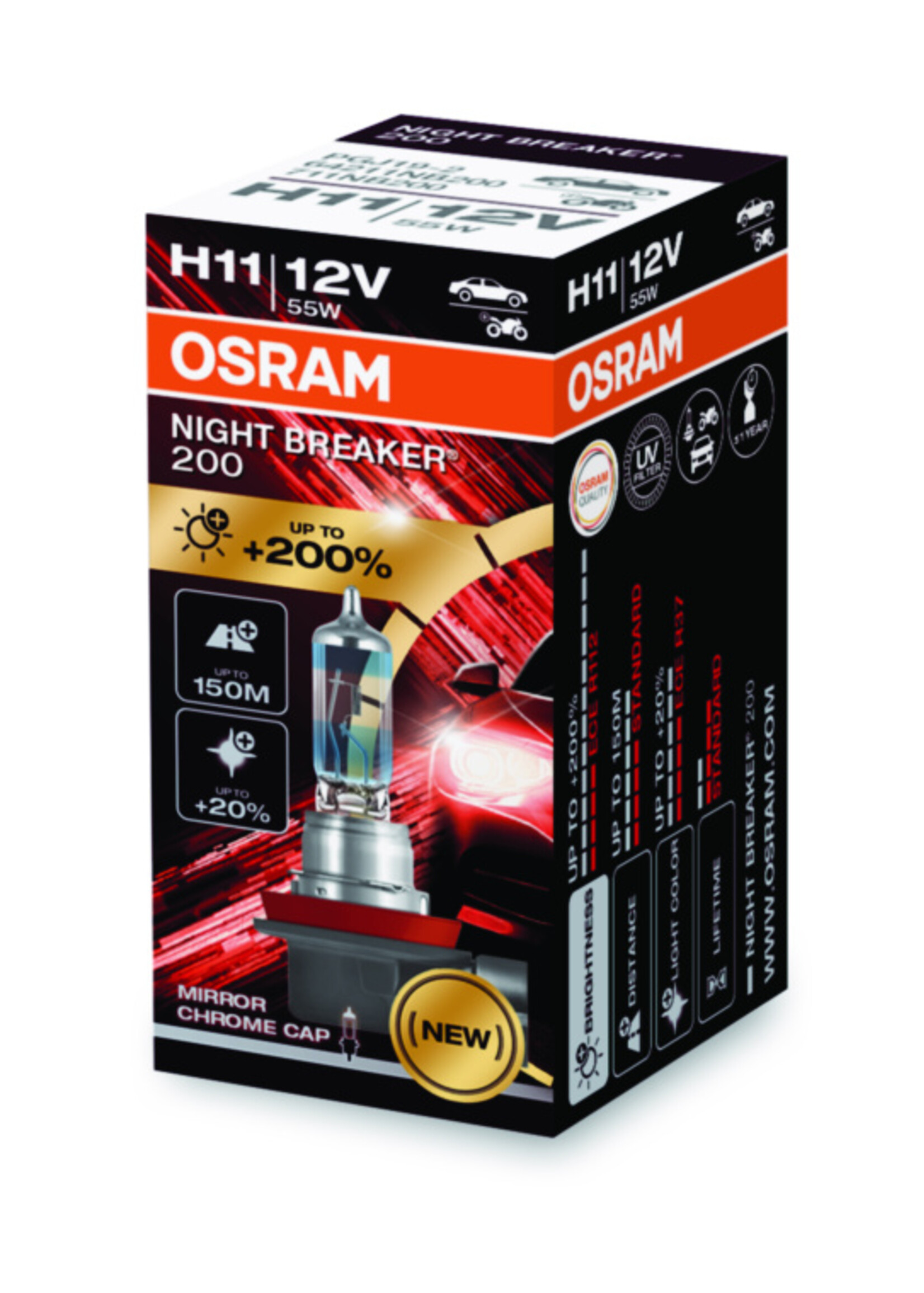 Osram NIGHT BREAKER® 200 H11 12V