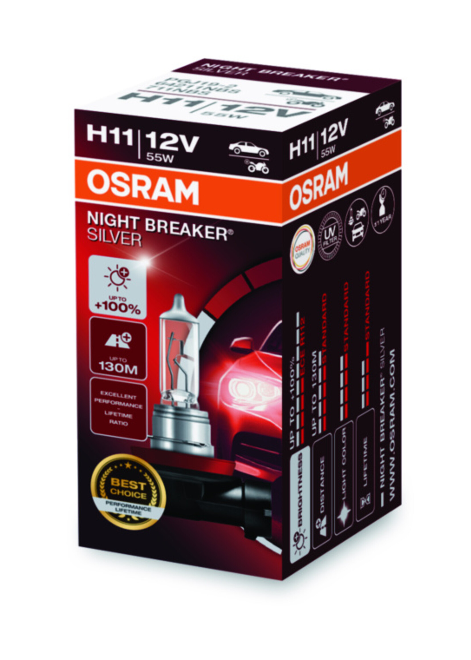 Osram NIGHT BREAKER® SILVER H11 12V