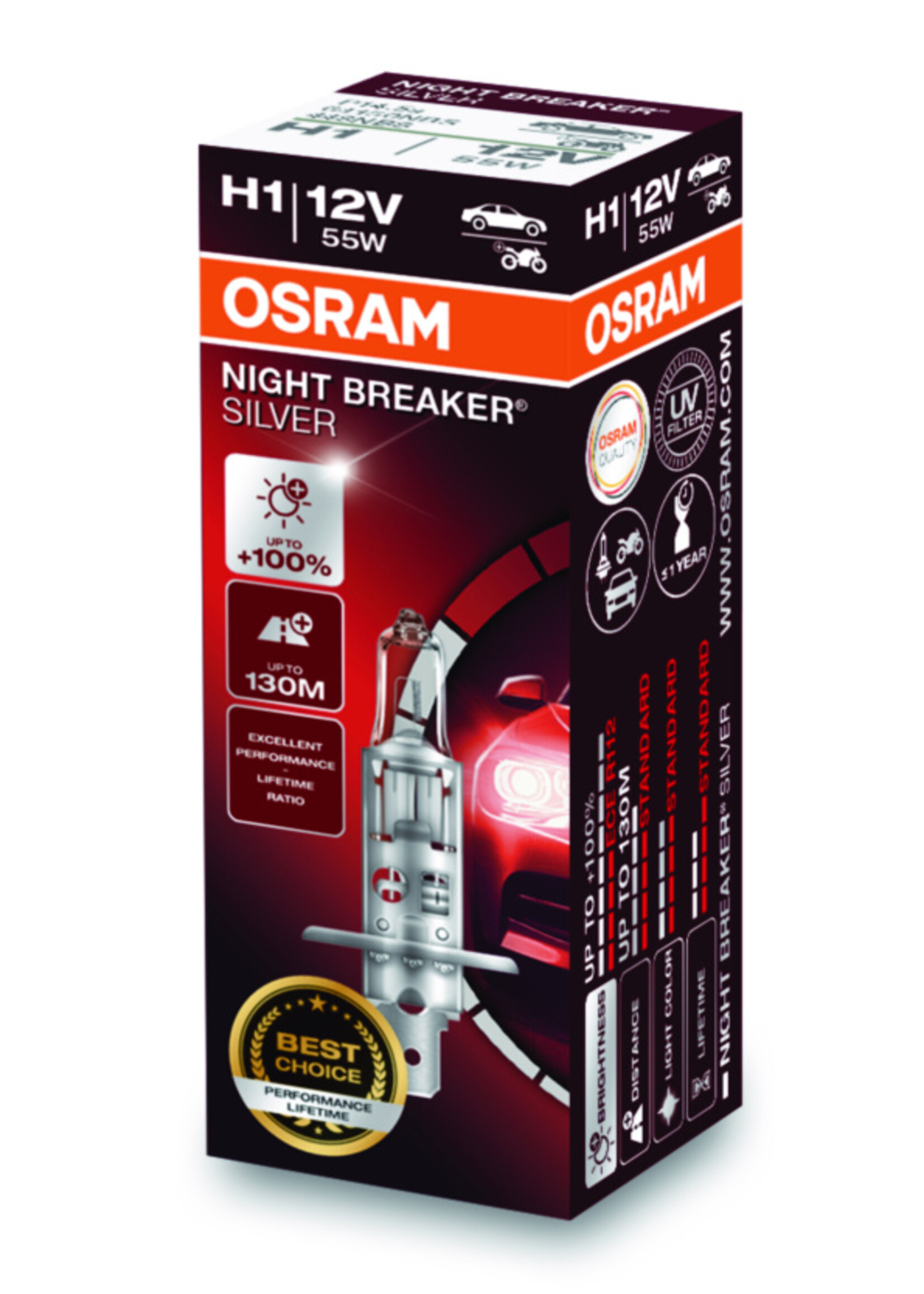 Osram NIGHT BREAKER® SILVER H1 12V