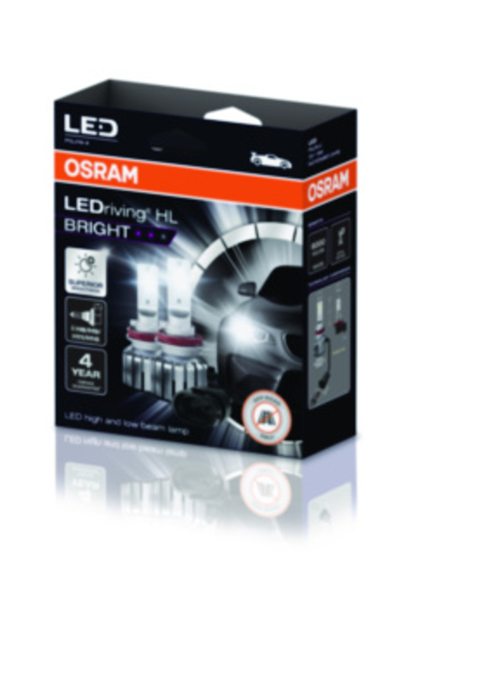 Osram LEDriving® HIGH & LOW BEAM HL BRIGHT H8/H11/H16/H9 - CW 6000K
